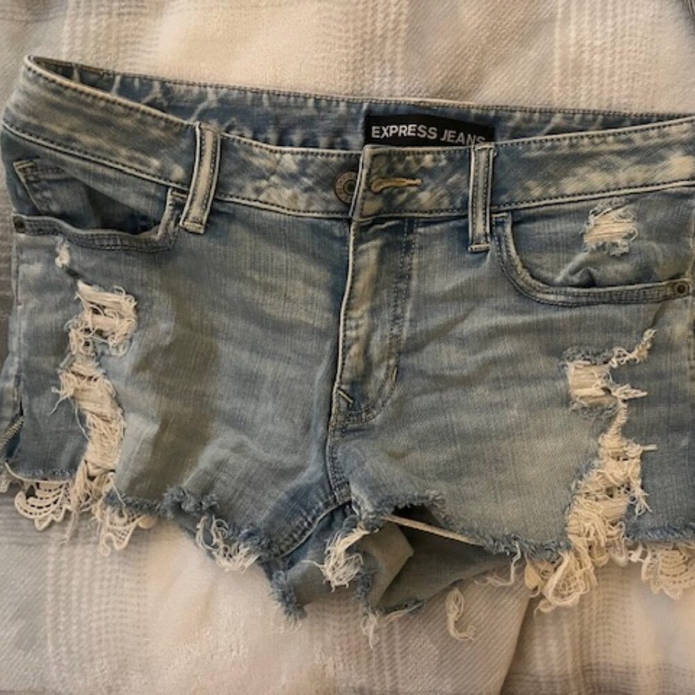 Express denim shorts